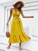 Gelbes Sexy Sling Damenkleid